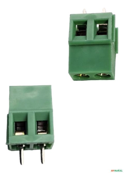 20x Conector Borne 02 Vias 180º Wj128 5,08mm 300v 10a - Cor: Verde Imagem 20x Conector Borne 02 Vias 180º Wj128 5,08mm 300v 10a - Cor: Verde