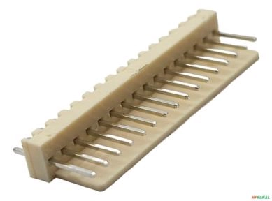 10 Unidades Conector Kk 2,54mm Macho 16 Vias 180° - Cor: Bege Imagem 10 Unidades Conector Kk 2,54mm Macho 16 Vias 180° - Cor: Bege
