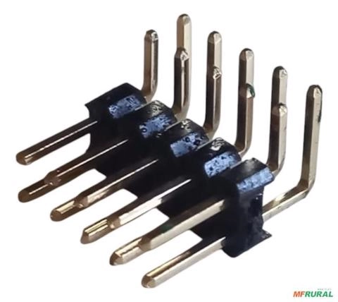 10x Conector Barra De Pinos 10 Pinos (2x5) 90° 2x5 Vias - Cor: Preto Imagem 10x Conector Barra De Pinos 10 Pinos (2x5) 90° 2x5 Vias - Cor: Preto