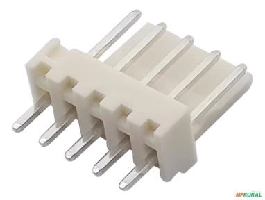 10x Conector Kk Macho 2,54mm 5 Vias 180° Molex - Cor: Bege Imagem 10x Conector Kk Macho 2,54mm 5 Vias 180° Molex - Cor: Bege