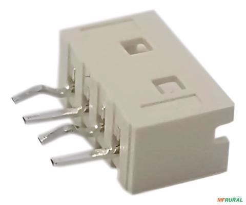 10x Conector Mini Wafer Passo 1.25mm 4 Pinos H.r - Cor: Creme Imagem 10x Conector Mini Wafer Passo 1.25mm 4 Pinos H.r - Cor: Creme