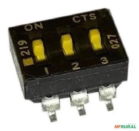 Chaves Dip E Sip 3 Botões Smd 219-3mstr Original (10un) Imagem Chaves Dip E Sip 3 Botões Smd 219-3mstr Original (10un)