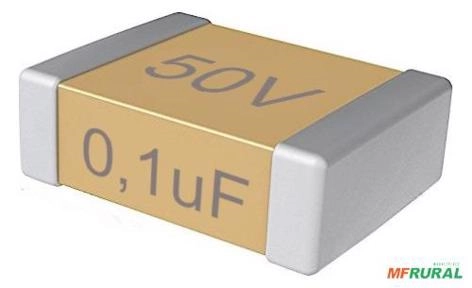 Capacitor Cerâmico Smd 0805 - Selecione Os Valores (25 Unid) - Capacitancia e Tensão: 0,1uF / 50V Imagem Capacitor Cerâmico Smd 0805 - Selecione Os Valores (25 Unid) - Capacitancia e Tensão: 0,1uF / 50V
