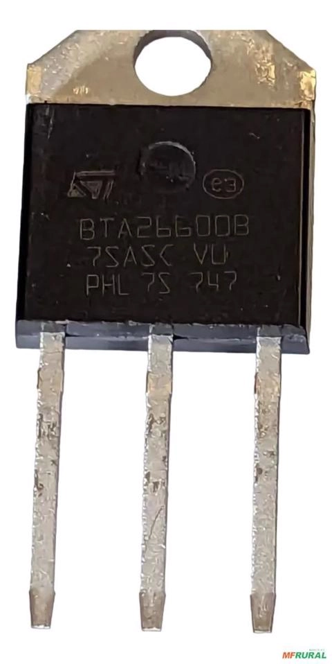 3x Triacs Bta26-600b Imagem 3x Triacs Bta26-600b