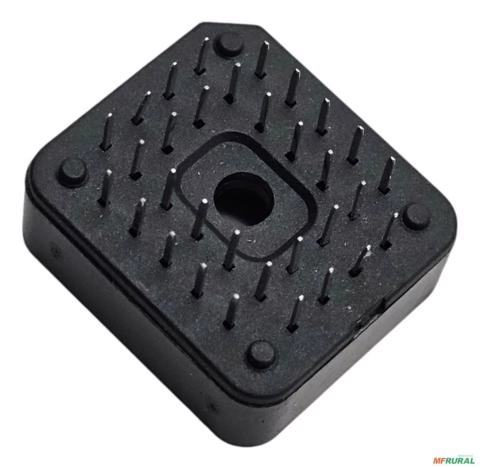 10 Peças Soquete Plcc 32 Pinos Discreto C/ Furo Imagem 10 Peças Soquete Plcc 32 Pinos Discreto C/ Furo
