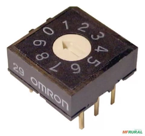 Chave Seletora Omron A6r-101rf 10 Posições - 2 Unidades - Cor: Preto Imagem Chave Seletora Omron A6r-101rf 10 Posições - 2 Unidades - Cor: Preto