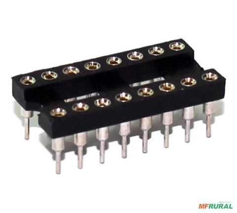 Soquete Torneado 16 Pinos Cpt 016-ba - 10 Peças - Cor: Preto Imagem Soquete Torneado 16 Pinos Cpt 016-ba - 10 Peças - Cor: Preto