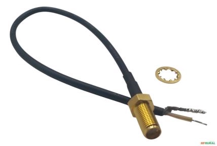 Kit 10 Pigtail Sma Fêmea De Painel Para Solda - 20cm Imagem Kit 10 Pigtail Sma Fêmea De Painel Para Solda - 20cm