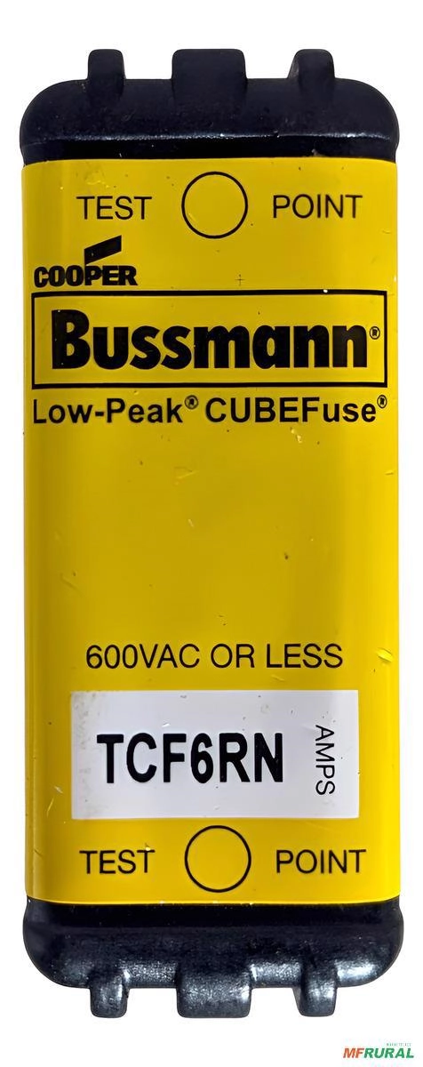 Fusível Eaton Bussmann 6 A - Tcf6rn - Gama de voltagem: 600V Imagem Fusível Eaton Bussmann 6 A - Tcf6rn - Gama de voltagem: 600V