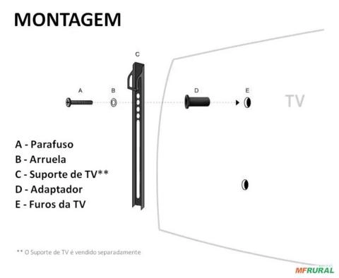 Parafuso Com Adaptador De Suporte De Parede Para Tv Samsung - custom: QN55Q60RAF - 55Q60R - Q60R - 55 Class QLED Smart 4K UHD TV 2019 Imagem Parafuso Com Adaptador De Suporte De Parede Para Tv Samsung - custom: QN55Q60RAF - 55Q60R - Q60R - 55 Class QLED Smart 4K UHD TV 2019