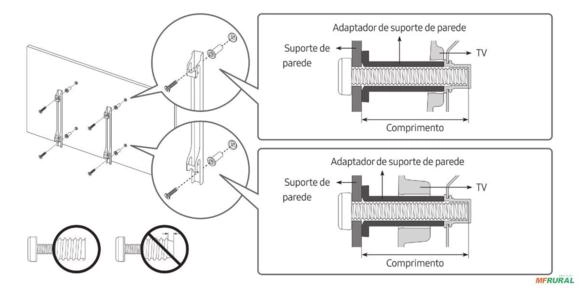 Adaptador + Parafuso P/ Suporte De Parede Tv Samsung - Modelo Alfanumérico da TV: QN75Q8CAMFXZA - 75Q8C - Q8C - 75 Class Curved QLED 4K TV Imagem Adaptador + Parafuso P/ Suporte De Parede Tv Samsung - Modelo Alfanumérico da TV: QN75Q8CAMFXZA - 75Q8C - Q8C - 75 Class Curved QLED 4K TV