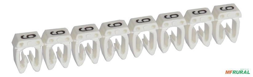 Identificador P/ Condutores Fios Cabos Seção 1,5 A 2,5mm2 - Caracter: 9 Imagem Identificador P/ Condutores Fios Cabos Seção 1,5 A 2,5mm2 - Caracter: 9