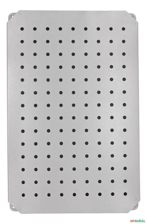 Painel de Montagem Perfurado 575x375mm - Organização Industrial - Chapa Perfurada em Aço PM-A para Quadros e Ferramentas - Cor: Cinza Imagem Painel de Montagem Perfurado 575x375mm - Organização Industrial - Chapa Perfurada em Aço PM-A para Quadros e Ferramentas - Cor: Cinza