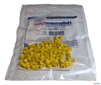 Anilha Marcador Número Letra Amarelo P/ Cabo 2,0-5,0mm - Caracter: 7 Imagem Anilha Marcador Número Letra Amarelo P/ Cabo 2,0-5,0mm - Caracter: 7