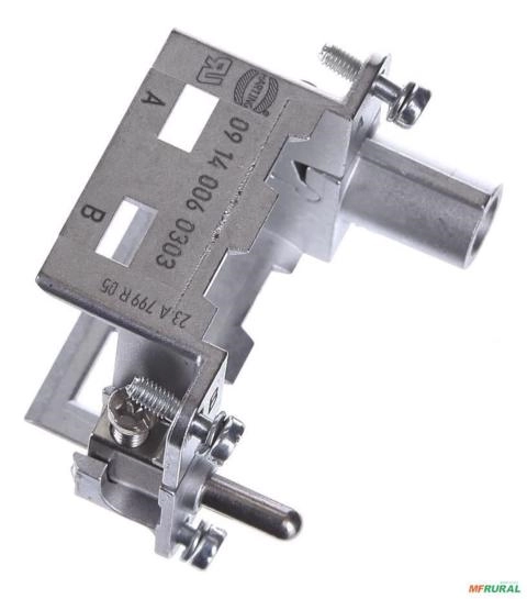 Frame Han Modular P/ Tomada Harting 09 14 006 0303 - Cor: Cinza 923621