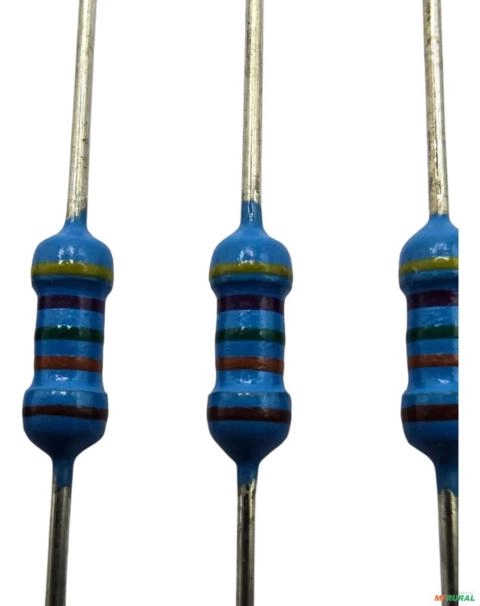 100x Resistor Filme Metálico 475k 1% Precisão Imagem 100x Resistor Filme Metálico 475k 1% Precisão