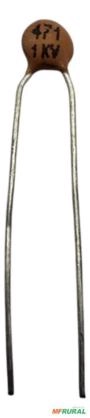 Kit 100 Capacitor 470pf 0.47nf 1kv 1000v 471 Cerâmico Disco Imagem Kit 100 Capacitor 470pf 0.47nf 1kv 1000v 471 Cerâmico Disco