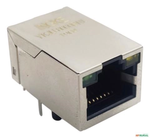 Conector Rj45 Magnético (magjack) 10/100 Base-tx Ykju8060bnl Imagem Conector Rj45 Magnético (magjack) 10/100 Base-tx Ykju8060bnl