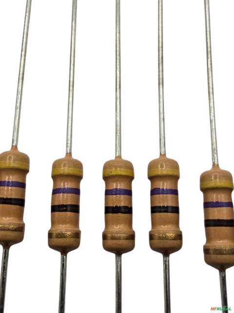 100 Unidades - Resistor 47r 47 Ohm 5% 1w Imagem 100 Unidades - Resistor 47r 47 Ohm 5% 1w