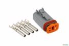 Conector Deutsch 4 Vias (Fêmea) DT06-4S Imagem Conector Deutsch 4 Vias (Fêmea) DT06-4S