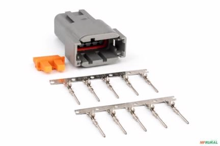 Conector Deutsch 8 Vias (Macho) DTM04-8P Imagem Conector Deutsch 8 Vias (Macho) DTM04-8P