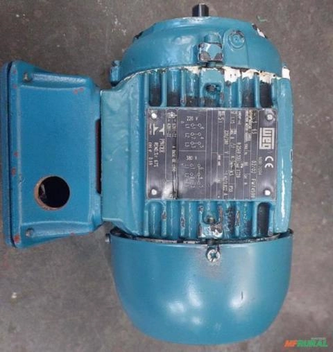 Motor Elétrico Trifásico WEG 0,25HP (0,33CV) - 1720 RPM Imagem Motor Elétrico Trifásico WEG 0,25HP (0,33CV) - 1720 RPM