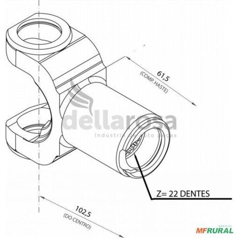 Garfo Articulação Trator Massey Ferguson 3604080 Imagem Garfo Articulação Trator Massey Ferguson 3604080