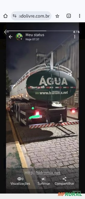 Tanque p/ Transporte de Água Potável Imagem Tanque p/ Transporte de Água Potável