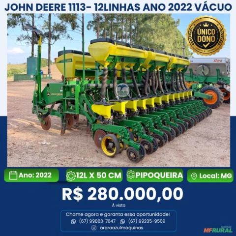 Plantadeira John Deere 1113-12 linhas de 50cm Ano 2022 Local MG Imagem Plantadeira John Deere 1113-12 linhas de 50cm Ano 2022 Local MG