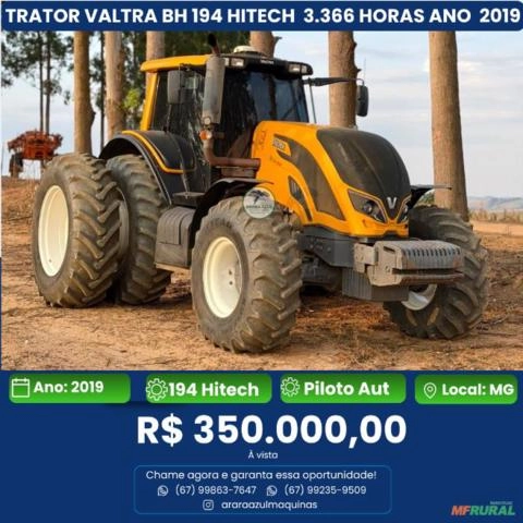 TRATOR VALTRA BH 194 HITECH ANO 2019 COM 3366 EM MINAS GERAIS Imagem TRATOR VALTRA BH 194 HITECH ANO 2019 COM 3366 EM MINAS GERAIS