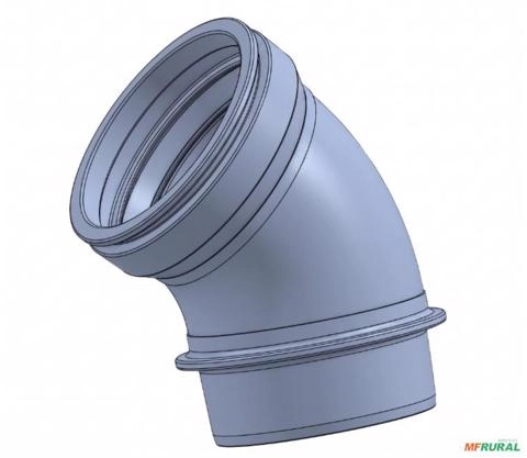 Curva Ponta Bolsa 45° de 6" para Desvio de Tubulações - 2026021 Imagem Curva Ponta Bolsa 45° de 6" para Desvio de Tubulações - 2026021