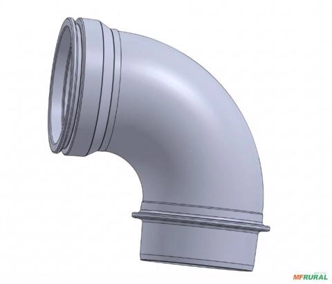 Curva Ponta Bolsa 90° de 6" para Tubulações - 2026025 Imagem Curva Ponta Bolsa 90° de 6" para Tubulações - 2026025