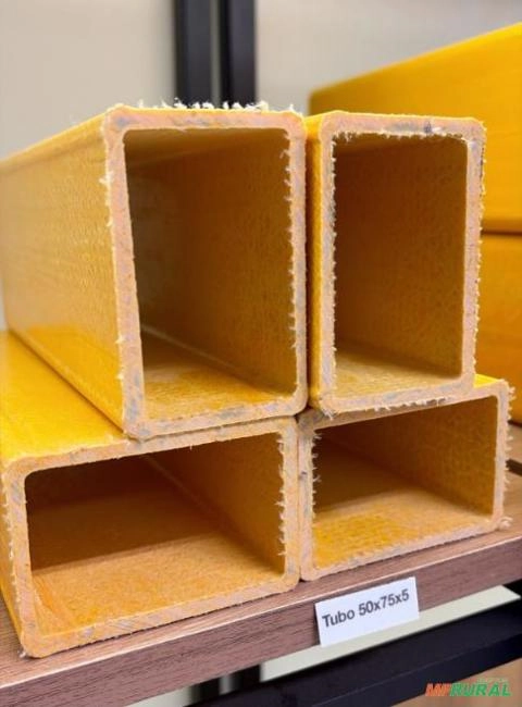 Tubo 50x75x5mm - PRFV Imagem Tubo 50x75x5mm - PRFV