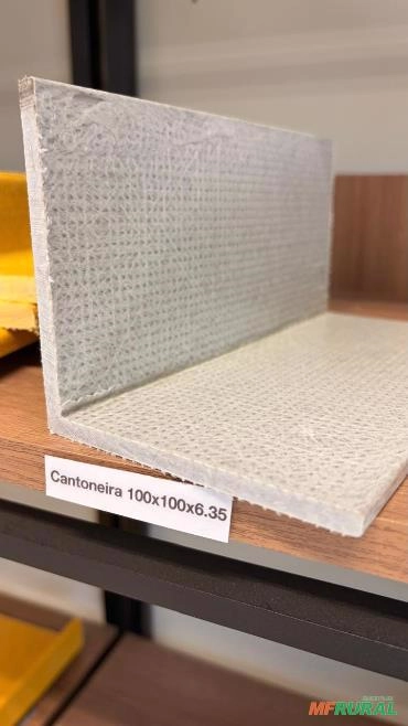 Cantoneira 100x100x6,36mm - PRFV Imagem Cantoneira 100x100x6,36mm - PRFV