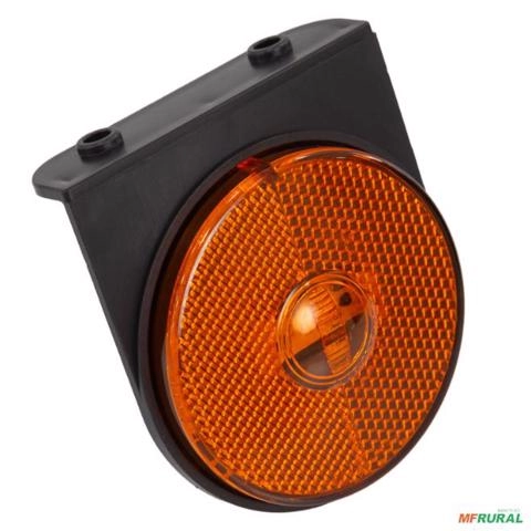 Lanterna Lateral LED Ø 88mm com Suporte Embutido Fio Âmbar - 40794 Imagem Lanterna Lateral LED Ø 88mm com Suporte Embutido Fio Âmbar - 40794