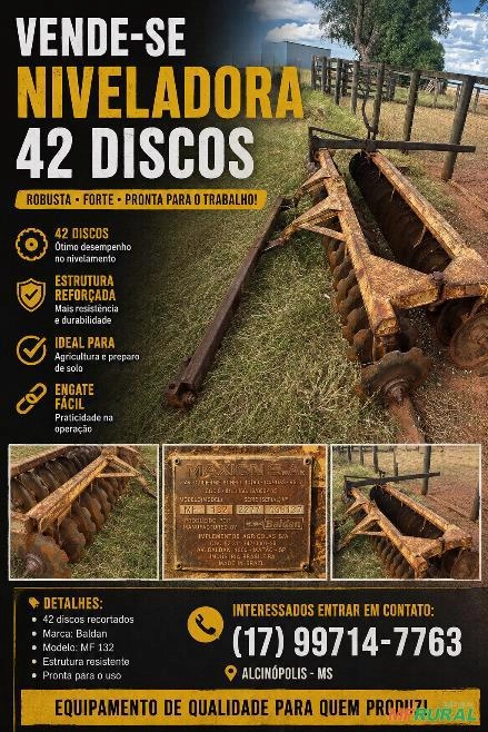Niveladora 42 disco Baldan Imagem Niveladora 42 disco Baldan