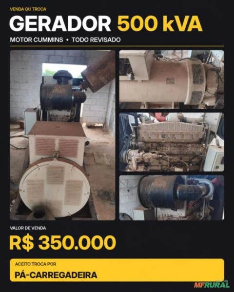 Gerador de Energia Cummins 500 kVA Revisado Imagem Gerador de Energia Cummins 500 kVA Revisado