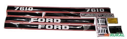 JOGO DECALQUE - FORD 7610 - E4NN16N7610X TM 7610 7985 Imagem JOGO DECALQUE - FORD 7610 - E4NN16N7610X TM 7610 7985