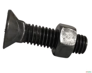 PARAFUSO ARADO COM PORCA 1/2 x 2" 25805 Imagem PARAFUSO ARADO COM PORCA 1/2 x 2" 25805