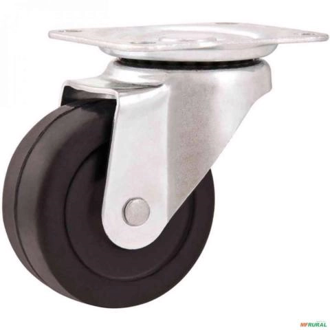 RODIZIO GIRATORIO-BORRACHA 2 - CAP 25KG RM-94 - 2"- GIRAT. 31907 Imagem RODIZIO GIRATORIO-BORRACHA 2 - CAP 25KG RM-94 - 2"- GIRAT. 31907