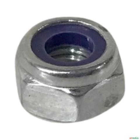 PORCA AUTO TRAVANTE (CH.10) ZINCADA BRANCA POAT-M6 X 1,00 33134 Imagem PORCA AUTO TRAVANTE (CH.10) ZINCADA BRANCA POAT-M6 X 1,00 33134