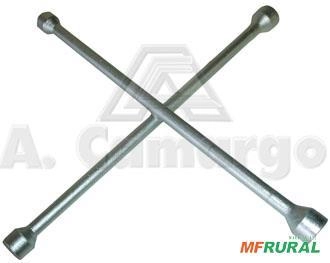 CHAVE DE RODA CRUZ 4 BOCAS 19 X 13/16" 17 X 23 500MM PROFISSIONAL - KRAUCHER (08.01.002.0001 V500) CH-77-LONGA 33981 Imagem CHAVE DE RODA CRUZ 4 BOCAS 19 X 13/16" 17 X 23 500MM PROFISSIONAL - KRAUCHER (08.01.002.0001 V500) CH-77-LONGA 33981