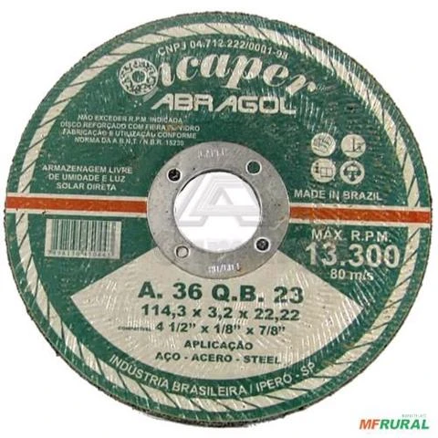 DISCO DE CORTE 2 TELAS ICAPER 4.1/2 X 1/8 X 7/8" 36254