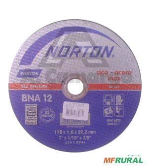 DISCO DE CORTE EXTRAFINO NORTON 7 X 1/16 X 7/8" 36268 Imagem DISCO DE CORTE EXTRAFINO NORTON 7 X 1/16 X 7/8" 36268