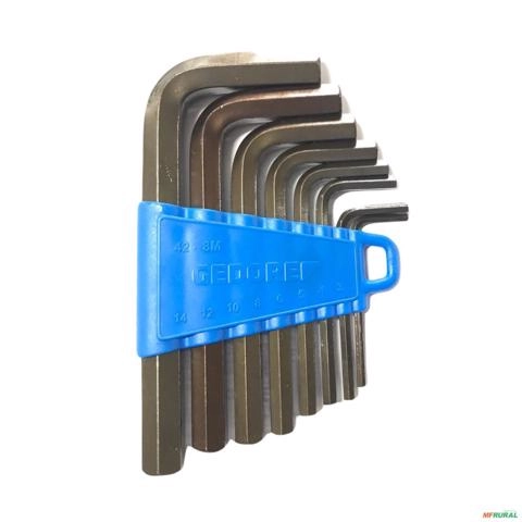 JOGO DE CHAVES L HEXAGONAIS (ALLEN) 42 - 8M  012.102 3 a 14 39132 Imagem JOGO DE CHAVES L HEXAGONAIS (ALLEN) 42 - 8M  012.102 3 a 14 39132