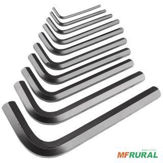 JOGO DE CHAVES L HEXAGONAIS (ALLEN) 42 - 10M 012.109 3 A 14 - 10PC 39133 Imagem JOGO DE CHAVES L HEXAGONAIS (ALLEN) 42 - 10M 012.109 3 A 14 - 10PC 39133