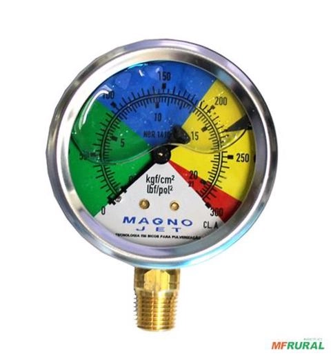 MANÔMETRO DE PRESSÃO - 0 A 300. M 613 60520 Imagem MANÔMETRO DE PRESSÃO - 0 A 300. M 613 60520