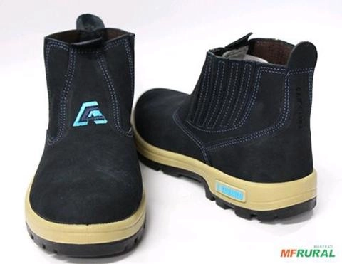 BOTINA - 50AZ- ELASTICO -NOBUCK AZUL PU BOTINA - 82 90907 Imagem BOTINA - 50AZ- ELASTICO -NOBUCK AZUL PU BOTINA - 82 90907