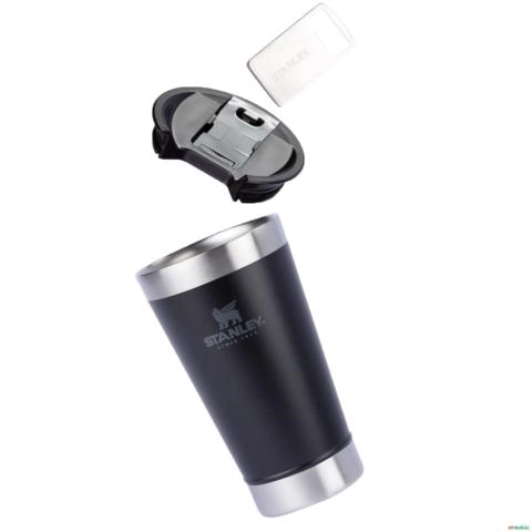 COPO TÉRMICO DE CERVEJA (COM TAMPA) STANLEY MATTE BLACK | 473ML COM TAMPA BLACK 473ML 3005975 Imagem COPO TÉRMICO DE CERVEJA (COM TAMPA) STANLEY MATTE BLACK | 473ML COM TAMPA BLACK 473ML 3005975