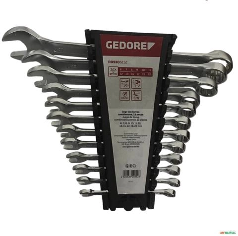 CHAVE COMBINADA GEDORE RED (R09105112) 6 - 22MM / 12 PEÇAS 3007880 Imagem CHAVE COMBINADA GEDORE RED (R09105112) 6 - 22MM / 12 PEÇAS 3007880